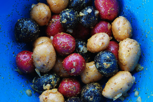 Mustard Garlic Roasted Potatoes