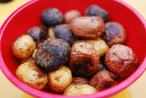 Mustard Garlic Roasted Potatoes