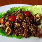 Tomato Avocado and Olive Quinoa Salad